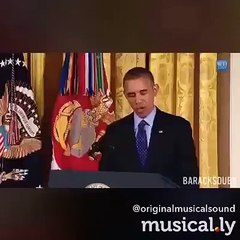 Chuẩn thế :v Obama cuối cùng cũng hòa mình vào trào lưu của sửu nhi :3#clipgiaitri #videohot #videohay