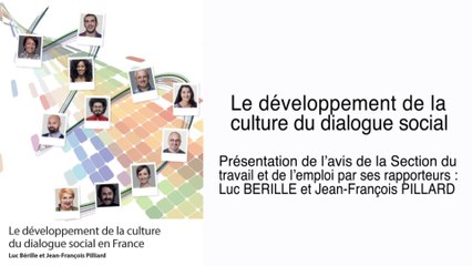 Le Developpement De La Culture Du Dialogue Social En France Cese Video Dailymotion