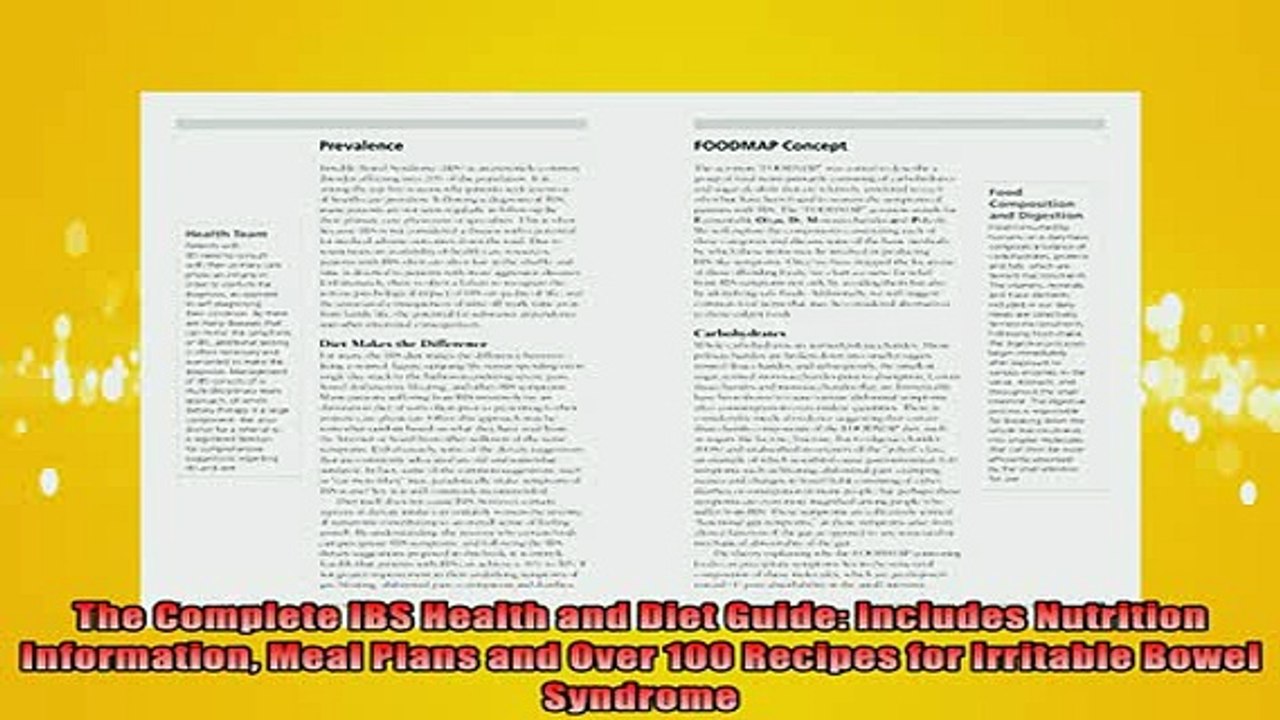 READ book  The Complete IBS Health and Diet Guide Includes Nutrition Information Meal Plans and Over Full Free