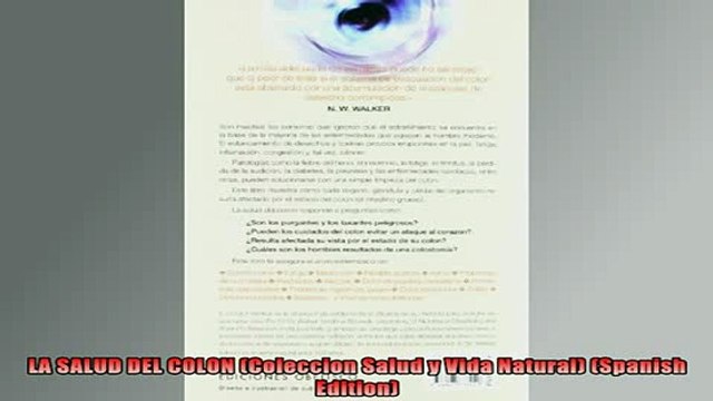 READ book LA SALUD DEL COLON Coleccion Salud y Vida Natural Spanish Edition Full EBook