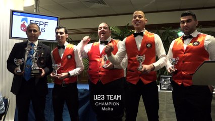 Championnats d'Europe 2016 : Remise des prix