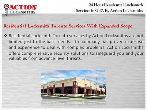 24-Hour Residential Locksmith Services in GTA By Action Locksmiths