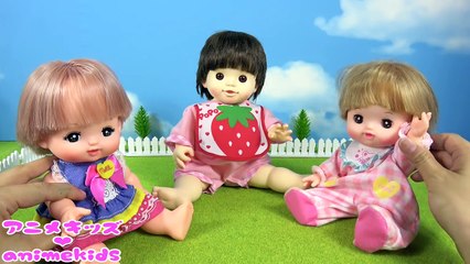 メルちゃん おもちゃ ぽぽちゃんとあわのお風呂❤ 色遊び animekids アニメキッズ animation BabyDoll Mellchan Toy Bubble bath