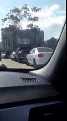 Angry Wife Takes Off With Her Husband On The Hood -By Funny & Amazing Videos Follow US!!!!!!!!