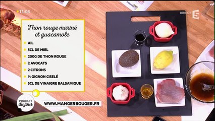 Recette : thon rouge mariné et guacamole