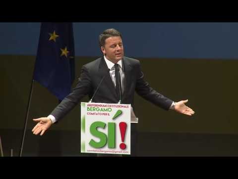 Bergamo - Renzi interviene al Teatro Sociale (21.05.16)