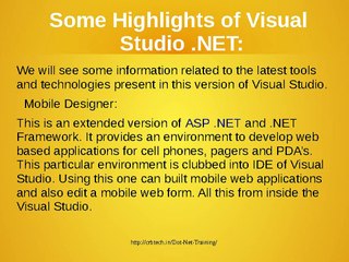 Visual Studio .NET Introduction