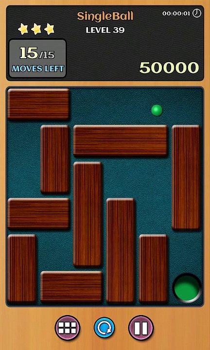 Unblock ball level 39 within 2 Moves