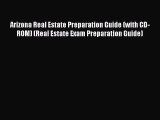 Read Arizona Real Estate Preparation Guide (with CD-ROM) (Real Estate Exam Preparation Guide)