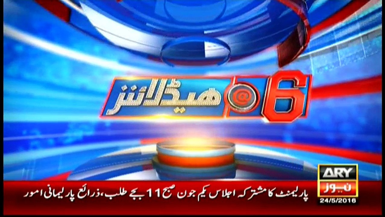 Headlines 1800 – 24th May 2016