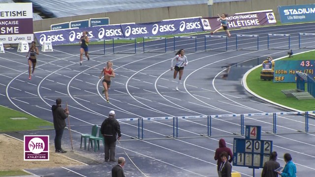 Finale F 400 m Haies (Victoire de Bianca Baak en 56''74)