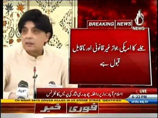 Wali Mohammad ka NIC Intelligence ki information ke baad ek saal pehle hi cancel kardiya gaya tha - Ch.Nisar