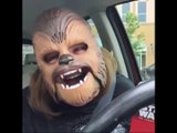 FUNNY VIDEO STAR WARS WOMAN VIRAL- Woman Tries on Chewbacca Mask - OMG VIDEO