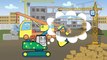 Crane & Truck - Construction Vehicles Cartoons for children. Bulldozer & Excavator Building Site