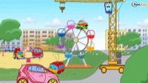 Car Cartoons for children. Crane. Construction Vehicles - Truck & Excavator & Diggers for children