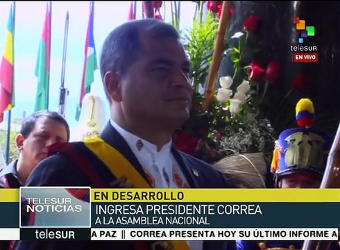 Pdte. de Ecuador ofrecerá hoy su informe anual ante Asamblea Nacional