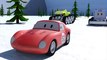 Chasse neige Monster, Trucks & Spid la voiture de course   Dessins animés pour enfants 3D