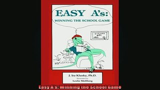 READ book  Easy As Winning the School Game  FREE BOOOK ONLINE