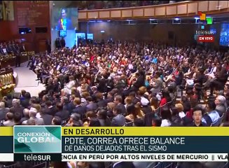 Pdte. Correa afirma que Ecuador será reconstruido con acción colectiva