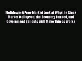 Read Meltdown: A Free-Market Look at Why the Stock Market Collapsed the Economy Tanked and