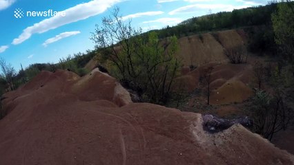 Bike jump results in horrific crash