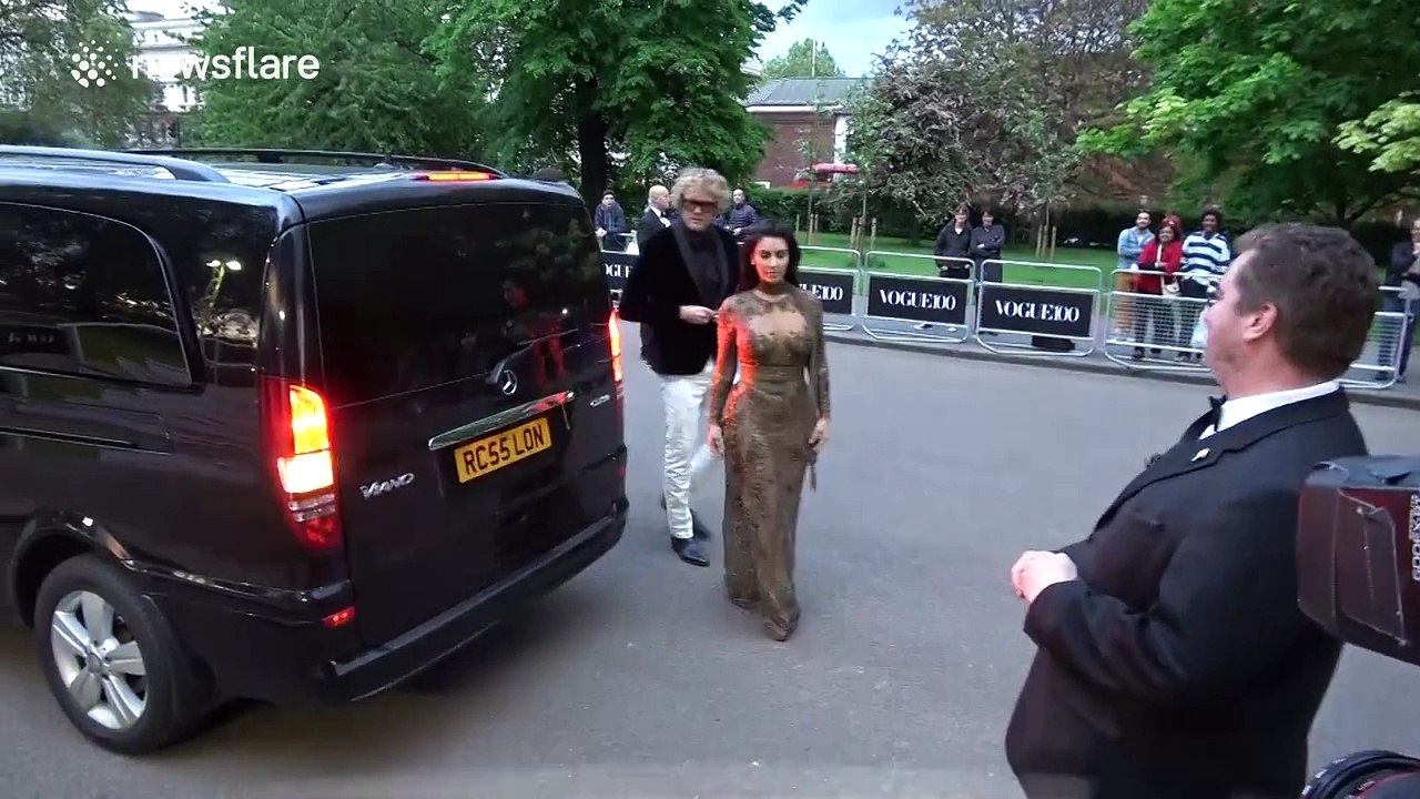 Kim Kardashian and Kanye West at Vogue 100 Gala Dinner
