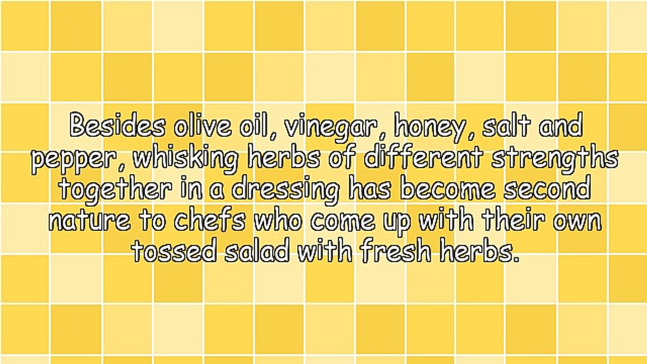 Fresh Herbs In Healthy Tossed Salads Of Andre Rochat, Patricia Wells and Giada De Laurentiis