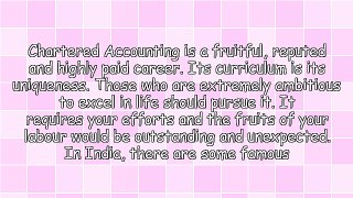 Famous Chartered Accountants of India