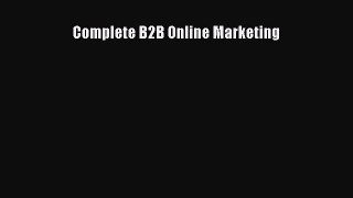 Read Complete B2B Online Marketing Ebook Free