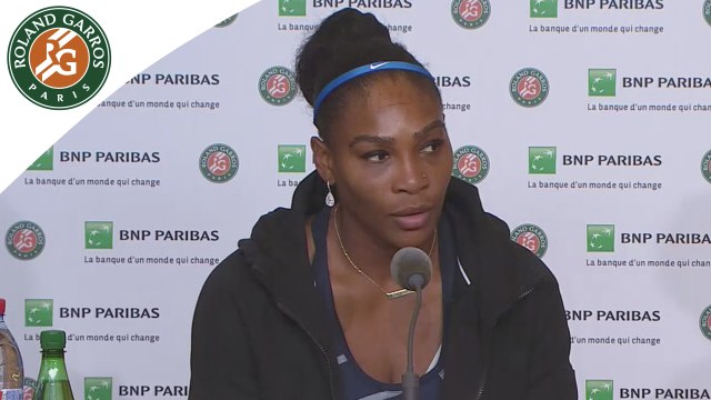 Roland-Garros 2016 - Conférence de presse S. Williams / 1 Tour
