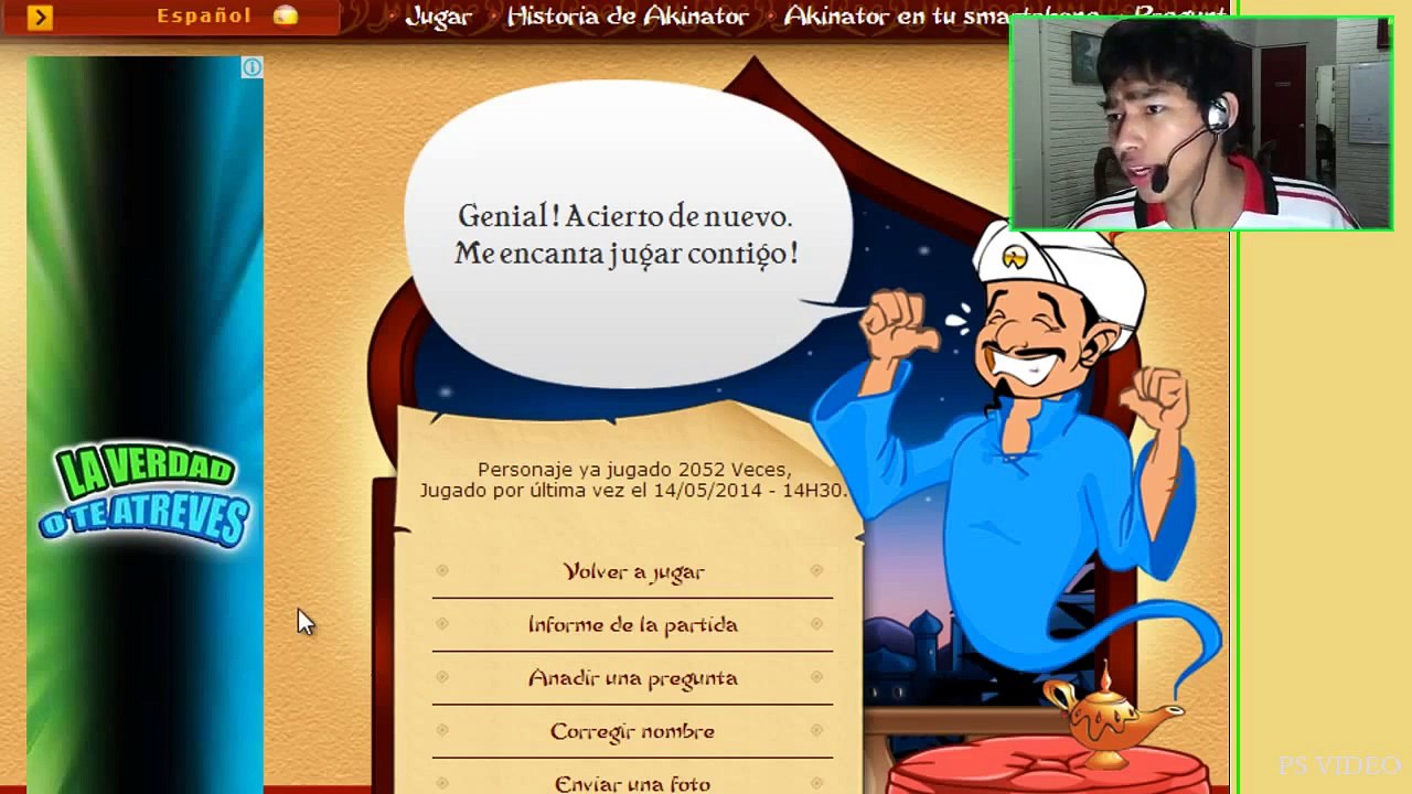 Él LO SABE TODO !! - Akinator- El genio de la web #2