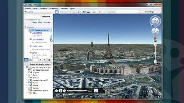 Passeio em pontos turísticos com o Google Earth