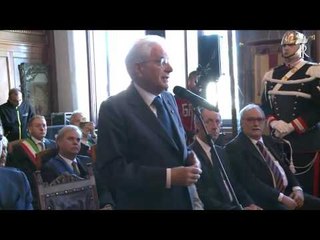 Asiago (VI) - Intervento del Presidente Mattarella al Comune (24.05.16)