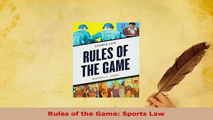 PDF  Rules of the Game Sports Law  EBook