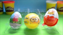 3 SURPRISE EGGS KINDER JOY ANGRY BIRDS MINIONS PEPPA PIG UNBOXING TOYS   SEUT #114