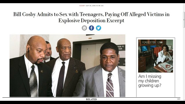Bill Cosby Admits to Sex with Teenagers, Paying Off Alleged Victims in Explosive Deposition Excerpt