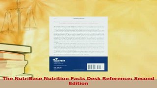 Download  The NutriBase Nutrition Facts Desk Reference Second Edition PDF Free