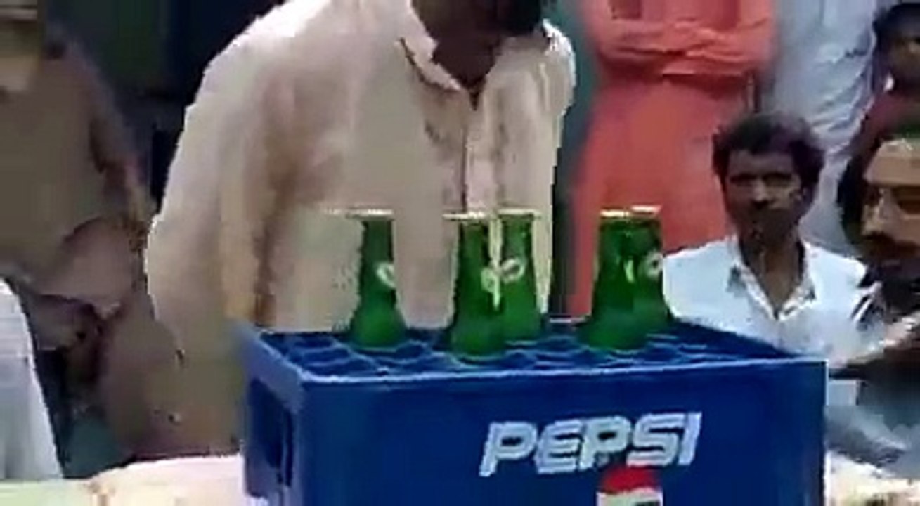 Drinking five bottles in 1 minute record