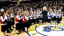 AMAZiN' PRAiSiN' Children's Choir Sings Nat. Anthem @ Conseco Fieldhouse for IN Pacers 3-26-10