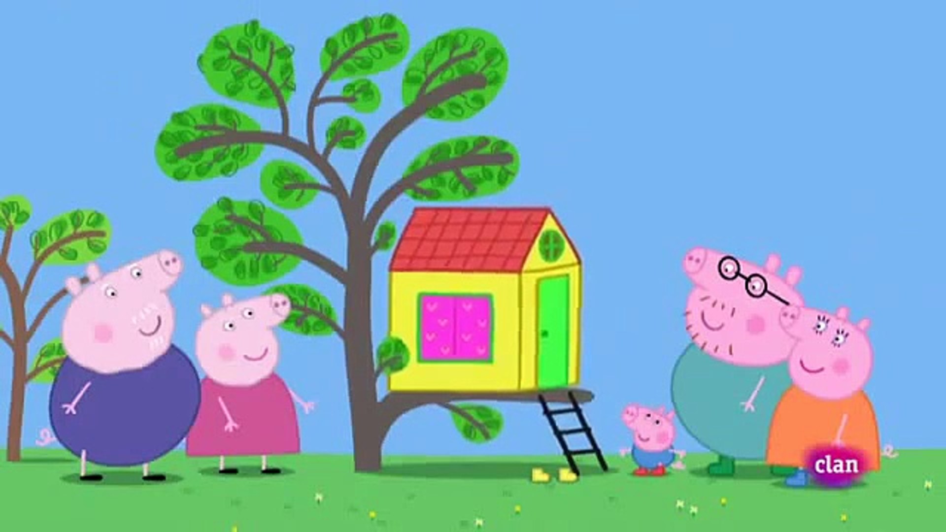 peppa en la casa del árbol