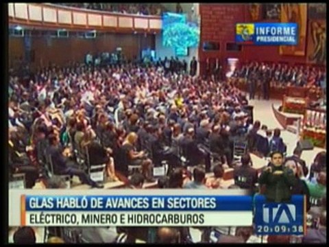 Glas habló sobre avances en el sector minero, eléctrico y otros