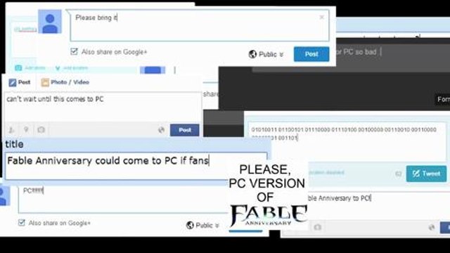 Primer vídeo de Fable Anniversary para PC