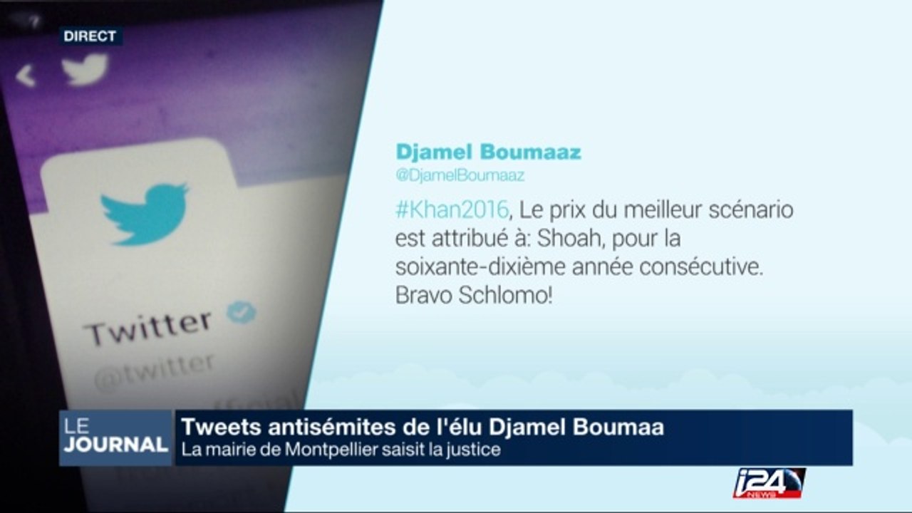 Tweets antisémites de l'élu Djamel Boumas
