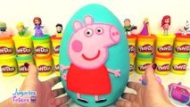 2 Huevos Sorpresas Gigantes de Peppa Pig y George en Español Plastilina Play Doh
