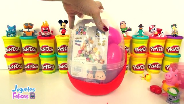 Huevos Sorpresas Gigantes de Papá Pig y Peppa Pig en Español Plastilina Play Doh