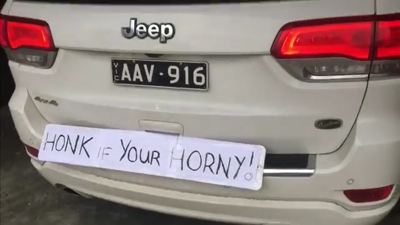 ANGRY DAD honk if you're h*rny prank