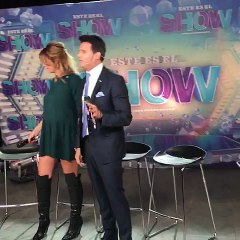 Paula en el backstage de fotos