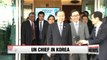 UN Secretary-General Ban Ki-moon arrives in Korea