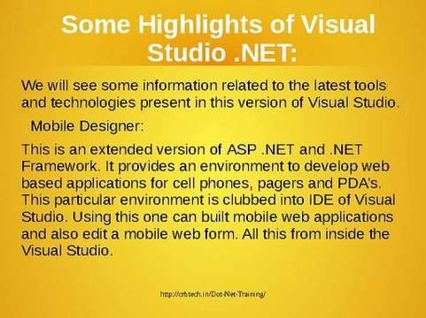 Basic Introduction about Visual Studio .NET
