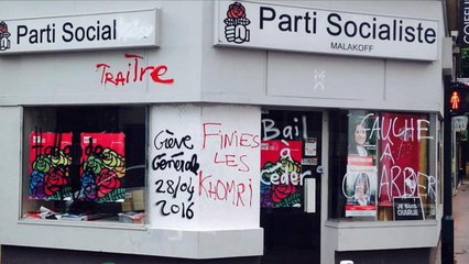 Contestation de la loi travail: plusieurs permanences du PS dégradées - Le 25/05/2016 à 08h01